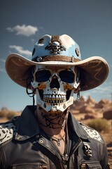 Minimalist Skull in Virtual Reality - Generative AI




