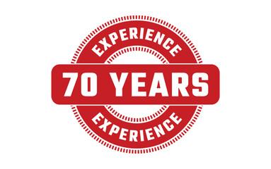 70 Years Experience Rubber Stamp