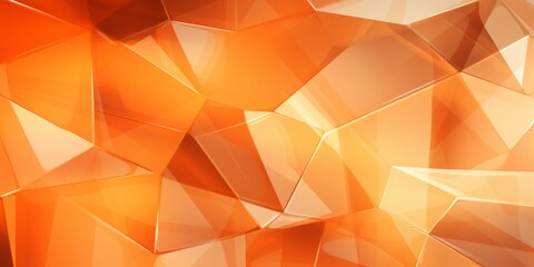 Orange Glass Creative Abstract Geometric Texture. Screen Wallpaper. Digiral Art. Abstract Bright Surface Geometrical Horizontal Background. Ai Generated Vibrant Texture Pattern.