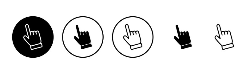 Obraz premium Hand cursor icon set illustration. cursor sign and symbol. hand cursor icon clik