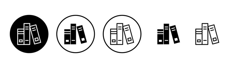Library icon set illustration. education sign and symbol