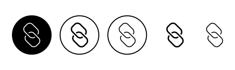 Link icon set illustration. Hyperlink chain sign and symbol