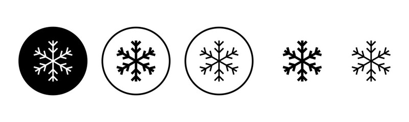 Snow icon set illustration. snowflake sign and symbol