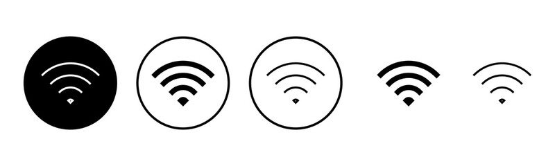 Wifi icon set illustration. signal sign and symbol. Wireless  icon