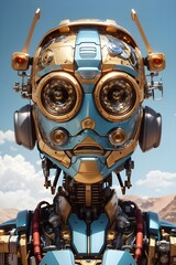 Opalescent Robot Face - Generative AI




