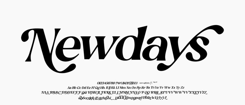 Elegant Font Uppercase Lowercase and Number. Classic Lettering Minimal Fashion Designs. Typography modern serif fonts regular decorative vintage concept. vector illustration