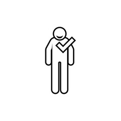 Best Employee Icon. Exemplary, Chosen Worker Symbol - Vector.
