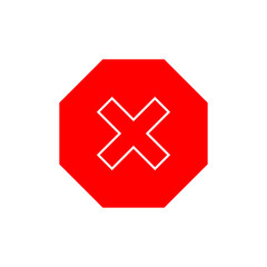 Fototapeta premium Cancel Icon. Reject, Refuse Symbol - Vector.