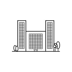 Obraz premium City Icon. Metropolitan, Highrise Building Symbol.
