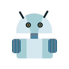 Chatbot and digital cyborg, AI bot character android, - 649507360