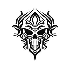 Abstract minimalist skull vector. Suitable for horror, rock, and hardcore graphic design.
