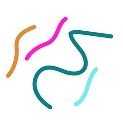 Colourful Abstract Free Flowing Doodle 