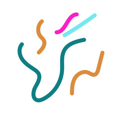 Obraz premium Colourful Abstract Free Flowing Doodle 