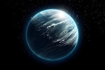 Obraz premium 宇宙から見た未知の水の惑星