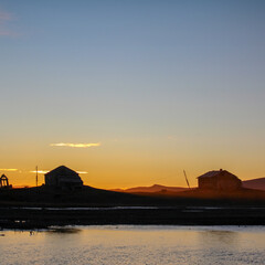 Wooden houses of the abandoned  settlement "Zvezdny"