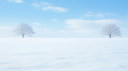 Pristine, untouched snow-covered field texture background, creating a serene, minimalist landscape in pure white. A calming choice for minimalist and winter-themed projects.