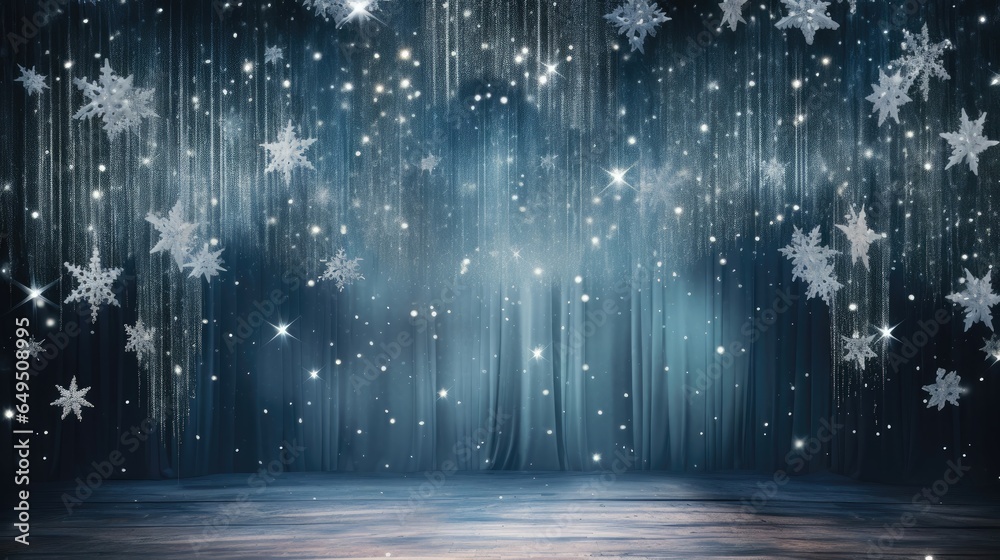 Poster Snowflakes dance, stars twinkle, and candles glow, setting the stage for a magical Christmas Eve.