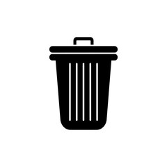 Trash Bin Icon. Delete Symbol. Garbage Can within Glyph Style - Vector.   