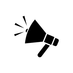Announcement Icon. Megaphone, Speaker. Broadcasting Symbol. Communication Element - Vector Logo Template.