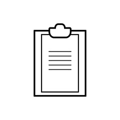 Clipboard Icon. Paper Holder Board. Check Results, Job Monitoring Symbol - Vector.