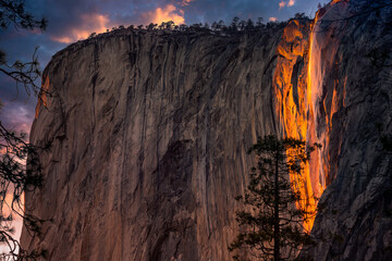 The Firefall on El Capitan, Yosemite National Park, California