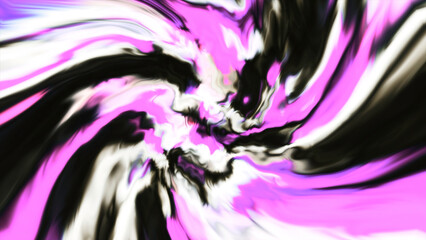 Streams of moving abstract spots in energy spiral. Motion. Lines of colors move in spiral flow. Spotted energy flows in spiral