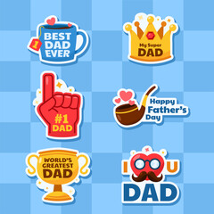 Stickers Of Fathers Day Greeting