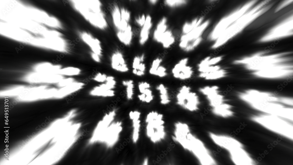 Aufkleber glowing virtual numbers for game code. motion. glowing numbers appearing in creepy virtual stream. a