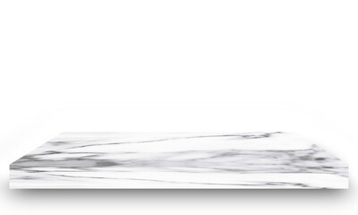 white Marble floor on white background.