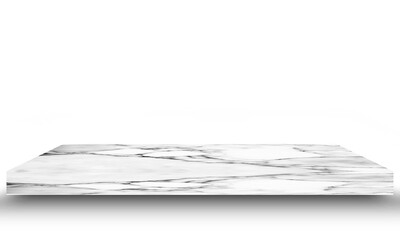 white Marble floor on white background.