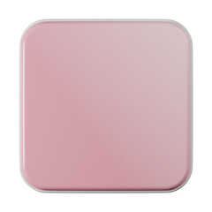 Square shape, pink gradient 3d rendering.