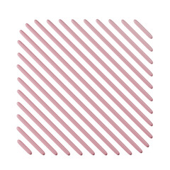 Square shape, pink gradient 3d rendering.