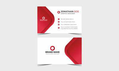 Corporate Modern Business Card Design Template Creative and Clean Business Card Name Card Visiting Card Simple Flat Vector Design.