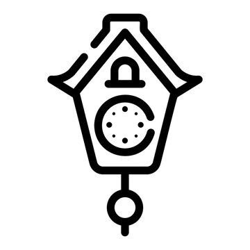 recommend clip art: cuckoo clock Line Icon