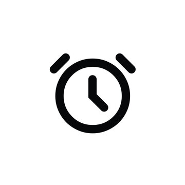 clock icon vector, element for design , alarm, time, illustrator white background
