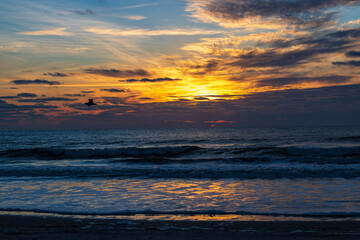 sunset over the sea
