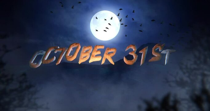 October 31st Title in a 3D animation