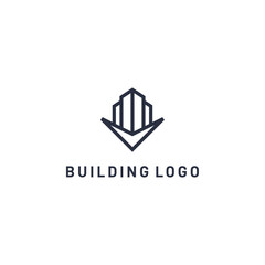 abstract building logo design inspiration