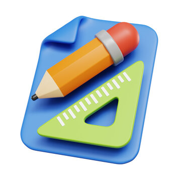 canvas ruler 3d icon 