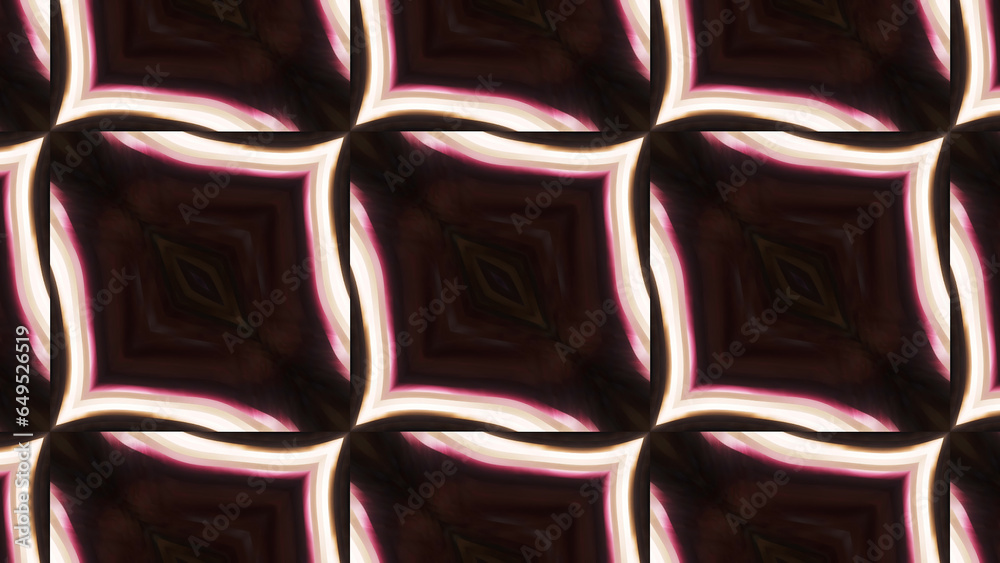 Poster bright flashes of mosaic pattern. motion. flashing bright patterns in squares psychedelic animation.