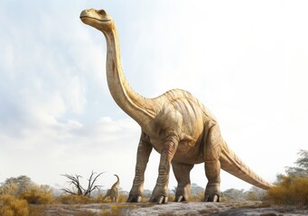 brontosaurus in the sand