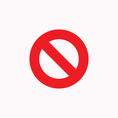 Obraz na płótnie Canvas prohibition icon. danger icon, no entry icon