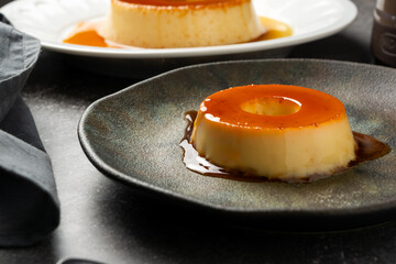 condensed milk pudding or 'pudim de leite condensado' in portuguese. traditional dessert also known as flan