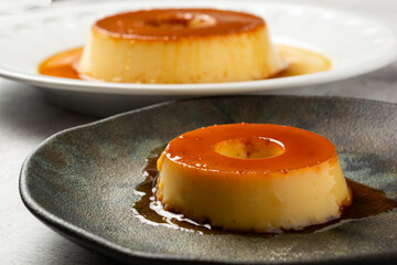 condensed milk pudding or 'pudim de leite condensado' in portuguese. traditional dessert also known as flan