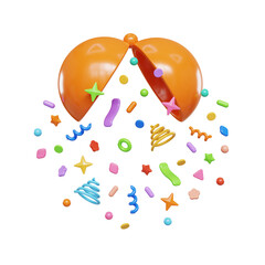 orange confetti ball