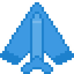 Fototapeta premium Plane Pixel Art Icon