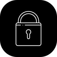 Padlock safety icon with black filled line outline. padlock, protection, safety, privacy, safe, lock, security. Vector illustration