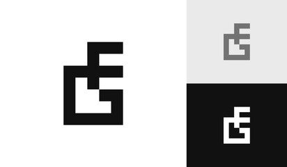 Fototapeta premium Letter FG or GF initial monogram logo design