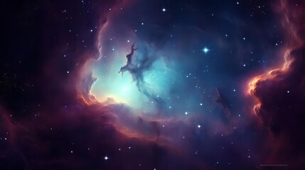 Obraz na płótnie Canvas Colorful space galaxy cloud nebula Stary night cosm