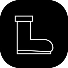 Boots farming icon with black filled line outline. boot, shoe, western, wild west, vintage, retro, texas. Vector illustration
